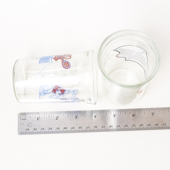 Tom & Jerry Vintage Glass Welchs Tennis Kite Flying Pair of 2 - Picture 5 of 8